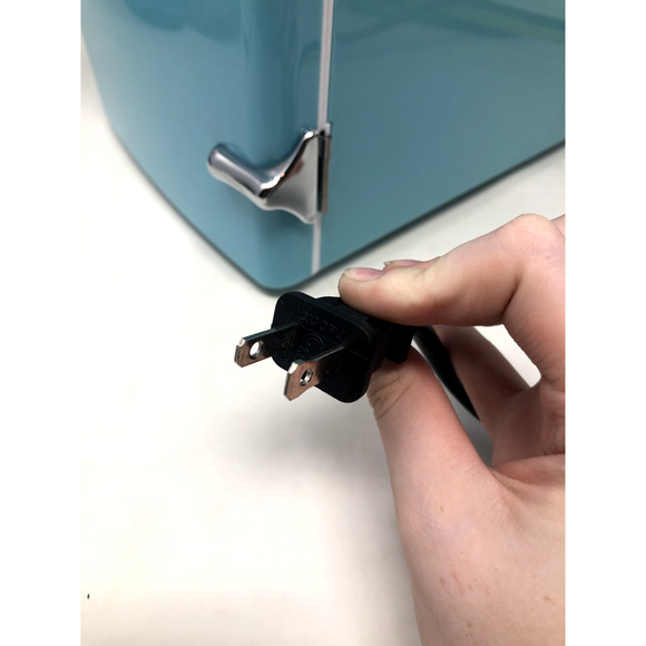 Koolatron Light Blue Mini Fridge 6 Can AC/DC Thermoelectric Cooler Tested Works - Picture 8 of 16